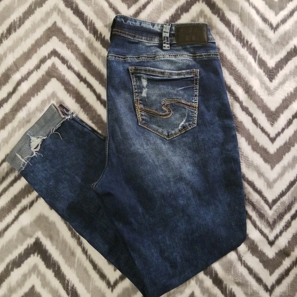 SILVER JEANS ELYSE MID SKINNY 16×29